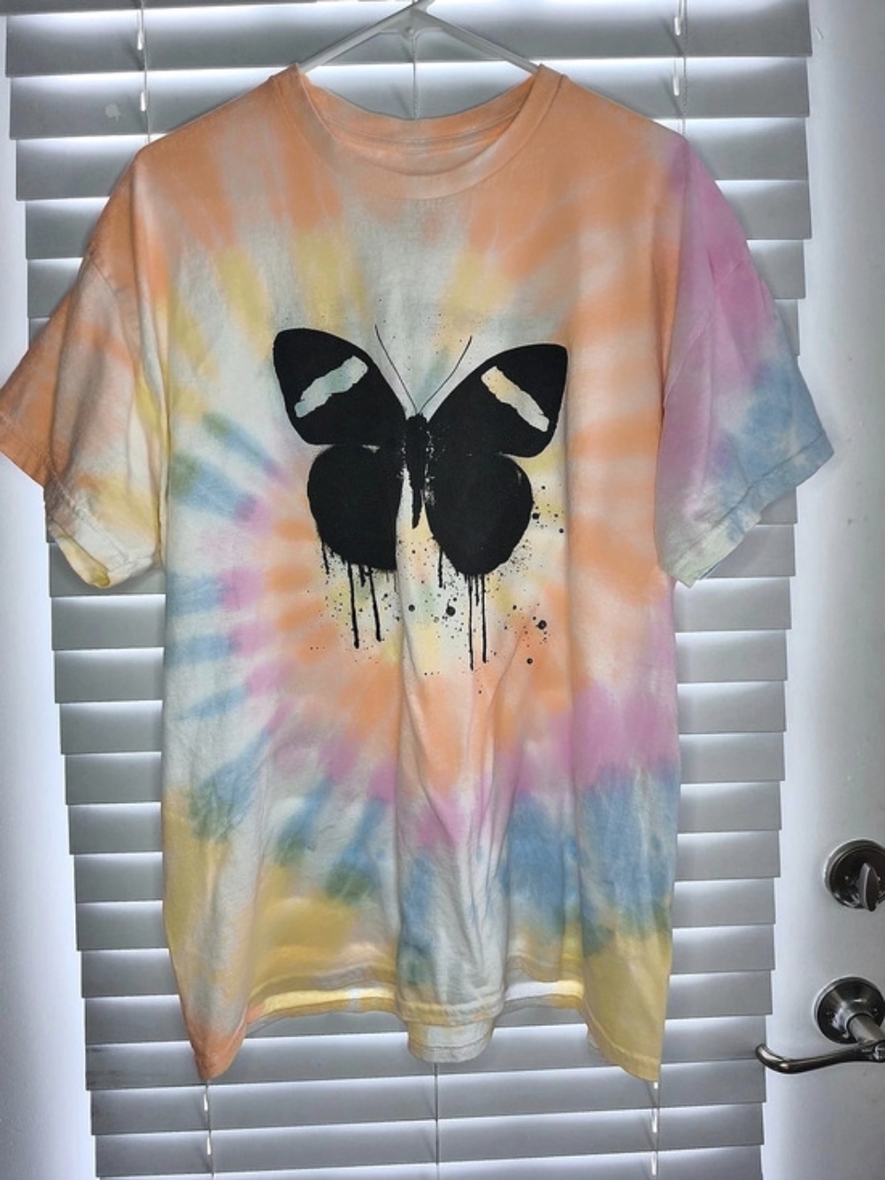 Ed Sheeran Mathematics Tour Concert T-Shirt Tie Dye Butterfly Graphic Mens Sz XL